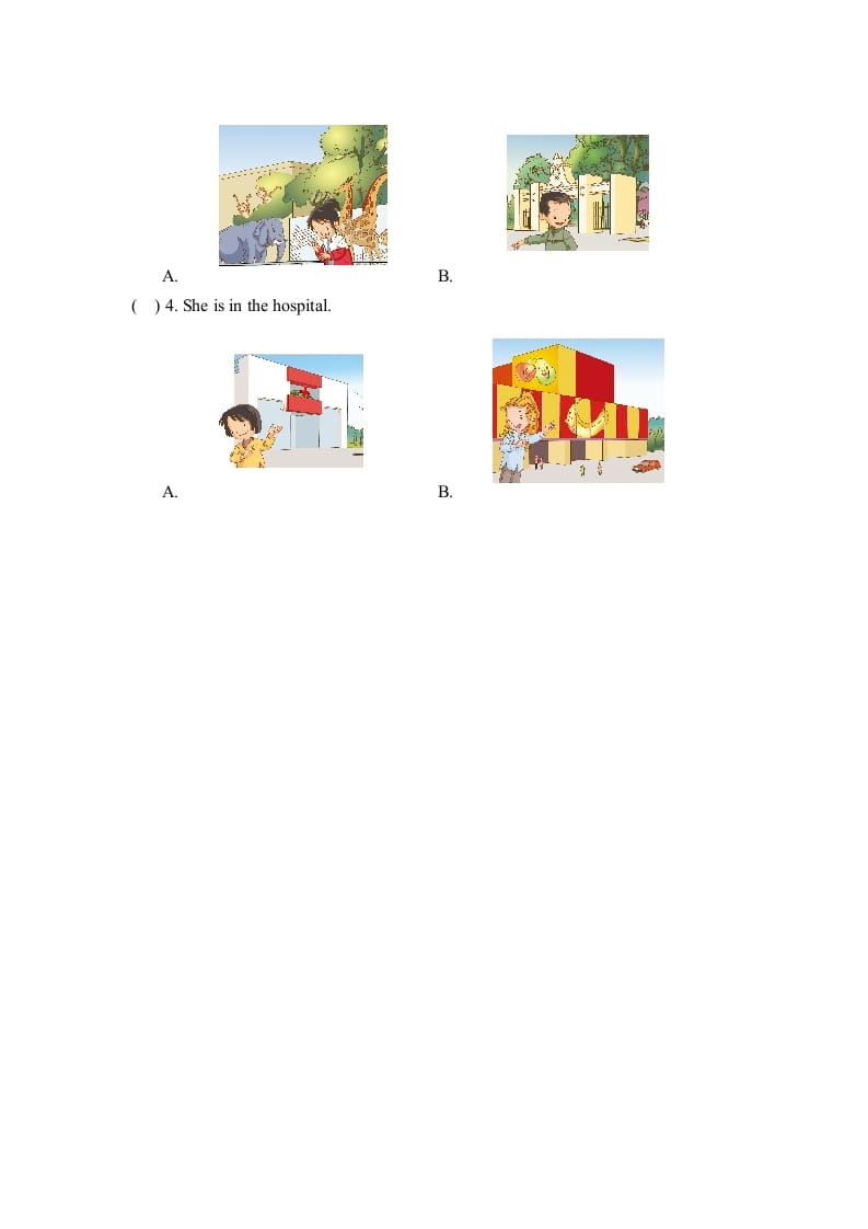 图片[3]-二年级英语上册Unit4_单元测试卷（人教版一起点）-云锋学科网