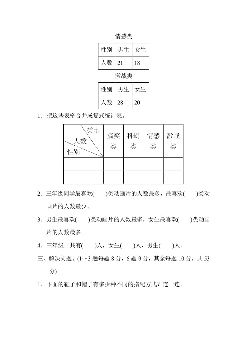 图片[2]-三年级数学下册期末归类卷(3)-云锋学科网