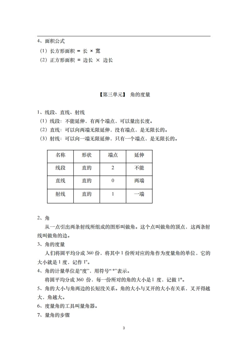 图片[3]-四年级数学上册素材-核心知识点总结人教新课标（人教版）-云锋学科网