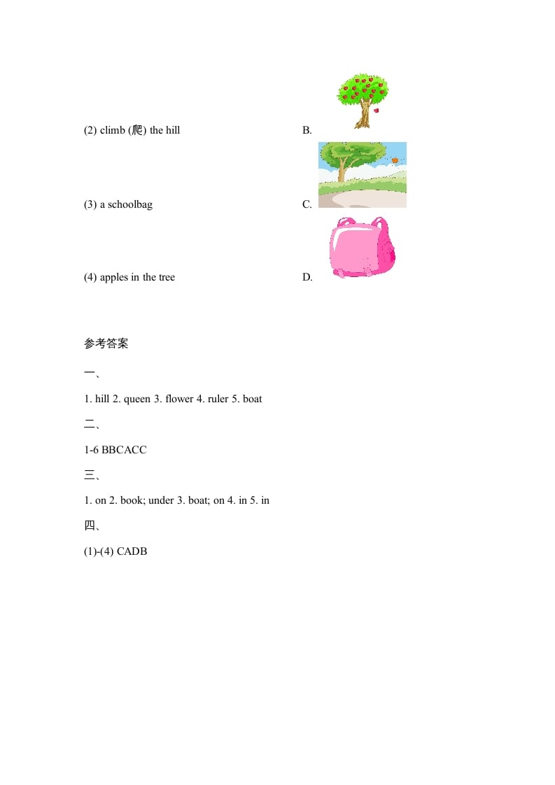 图片[3]-二年级英语上册Unit5_单元达标卷（人教版一起点）-云锋学科网