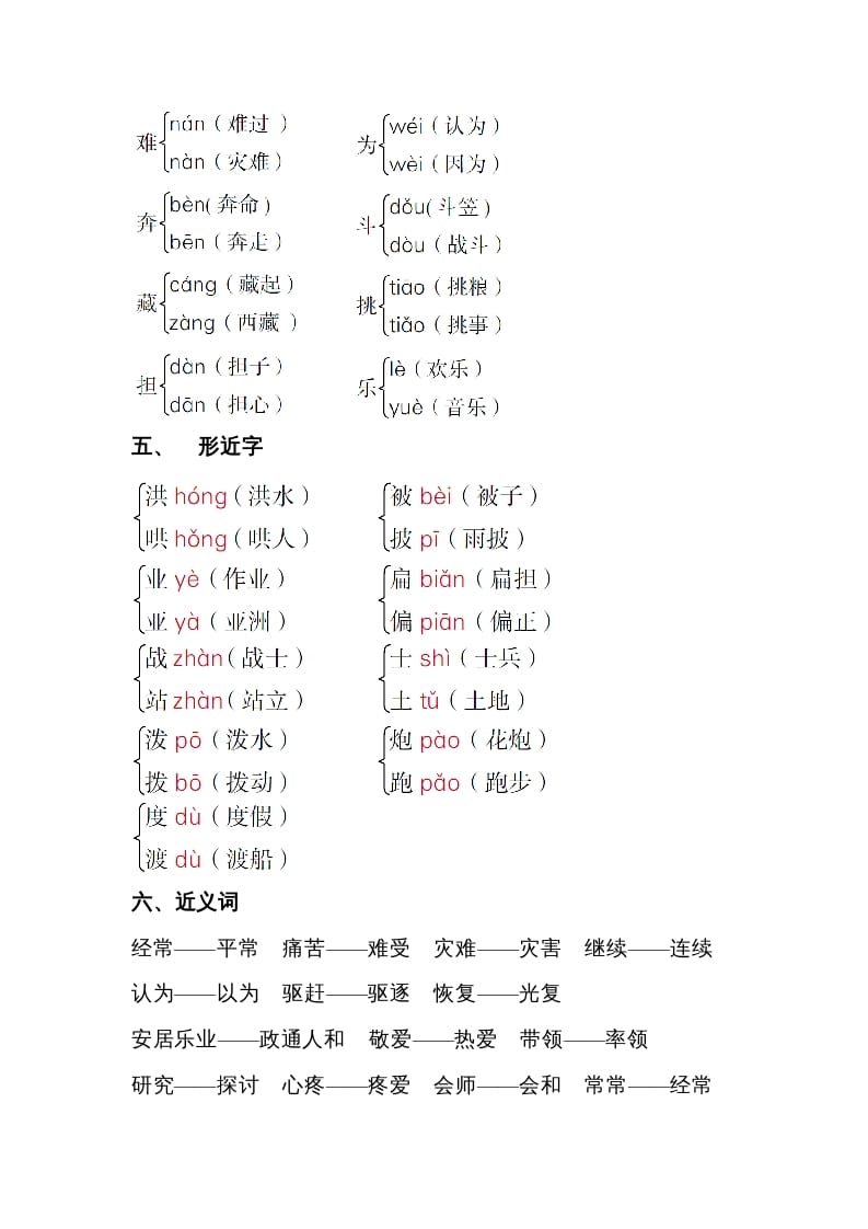 图片[2]-二年级语文上册第六单元知识梳理（部编）-云锋学科网