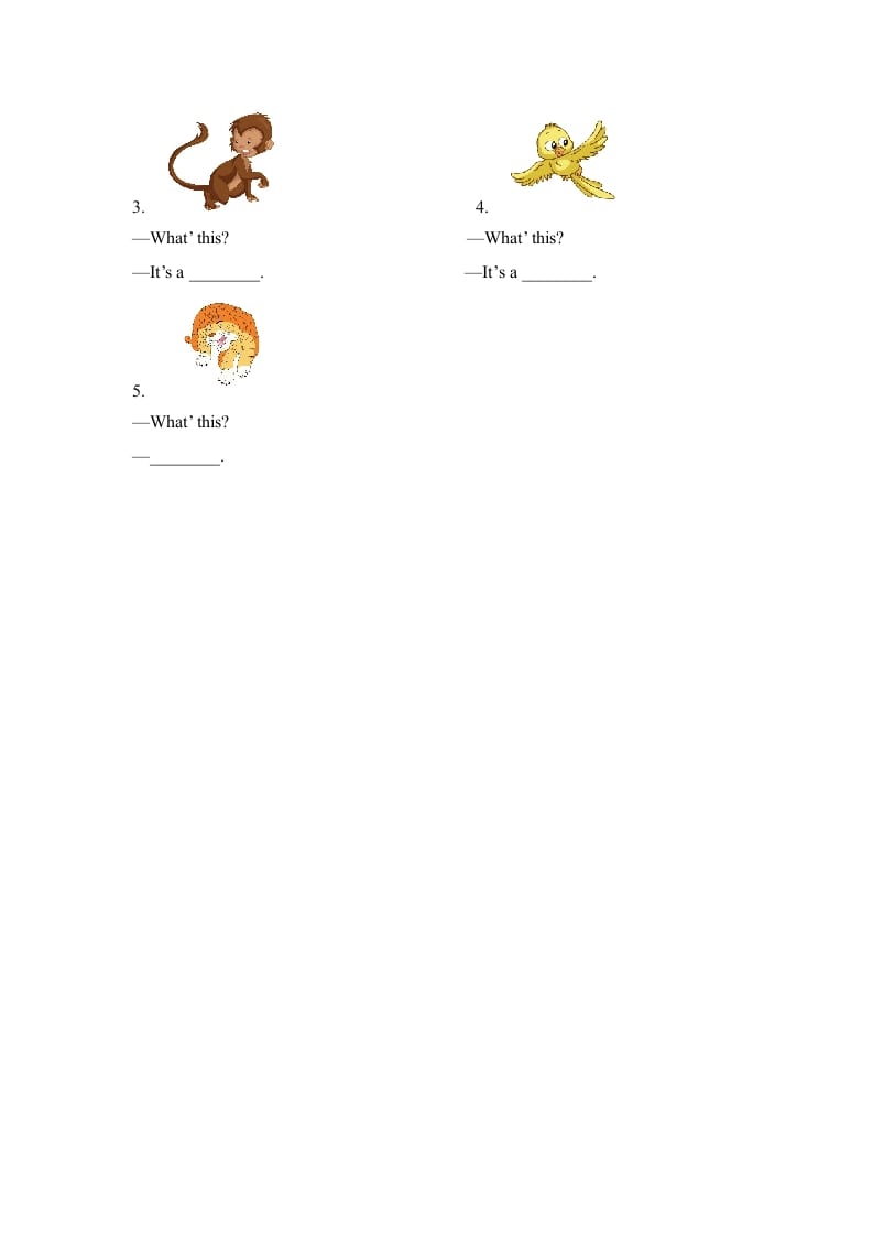 图片[2]-一年级英语上册Unit3_Lesson2课时训练（人教一起点）-云锋学科网