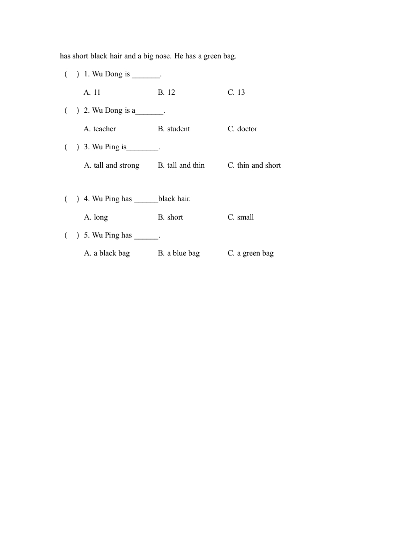 图片[3]-四年级英语上册Unit3__单元检测卷（人教PEP）-云锋学科网