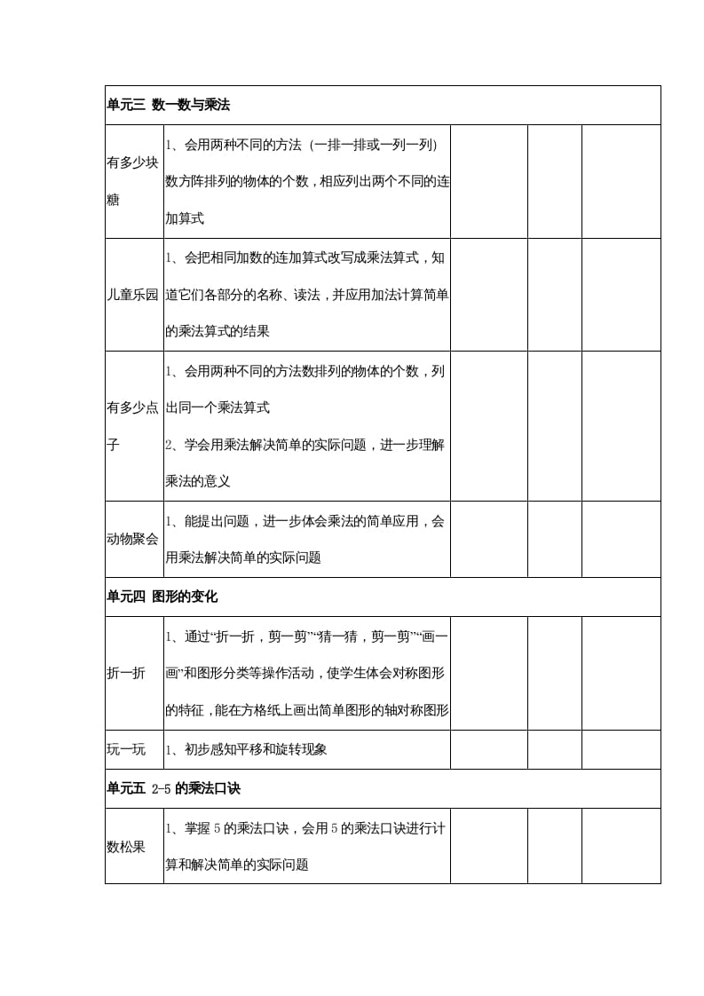 图片[2]-二年级数学上册知识点总结（北师大版）-云锋学科网