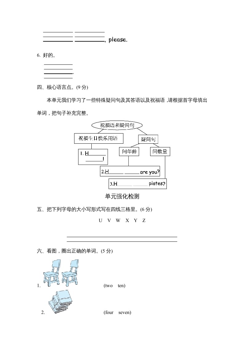 图片[2]-三年级英语上册Unit6单元知识梳理卷（人教PEP）-云锋学科网