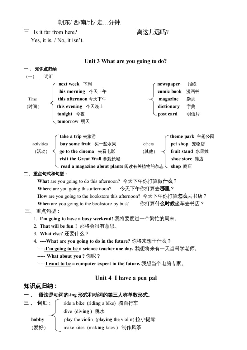 图片[3]-六年级英语上册知识点单元总结（人教版PEP）-云锋学科网