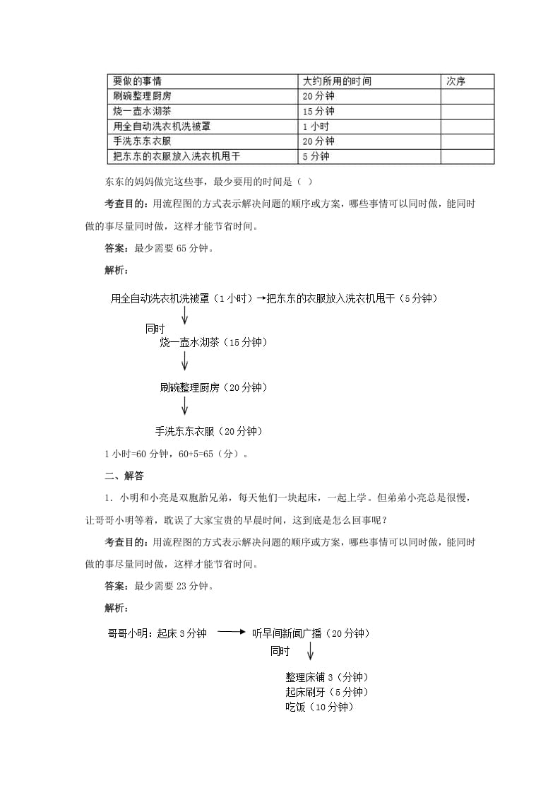 图片[2]-四年级数学上册同步测试及解析-数学广角──优化（人教版）-云锋学科网