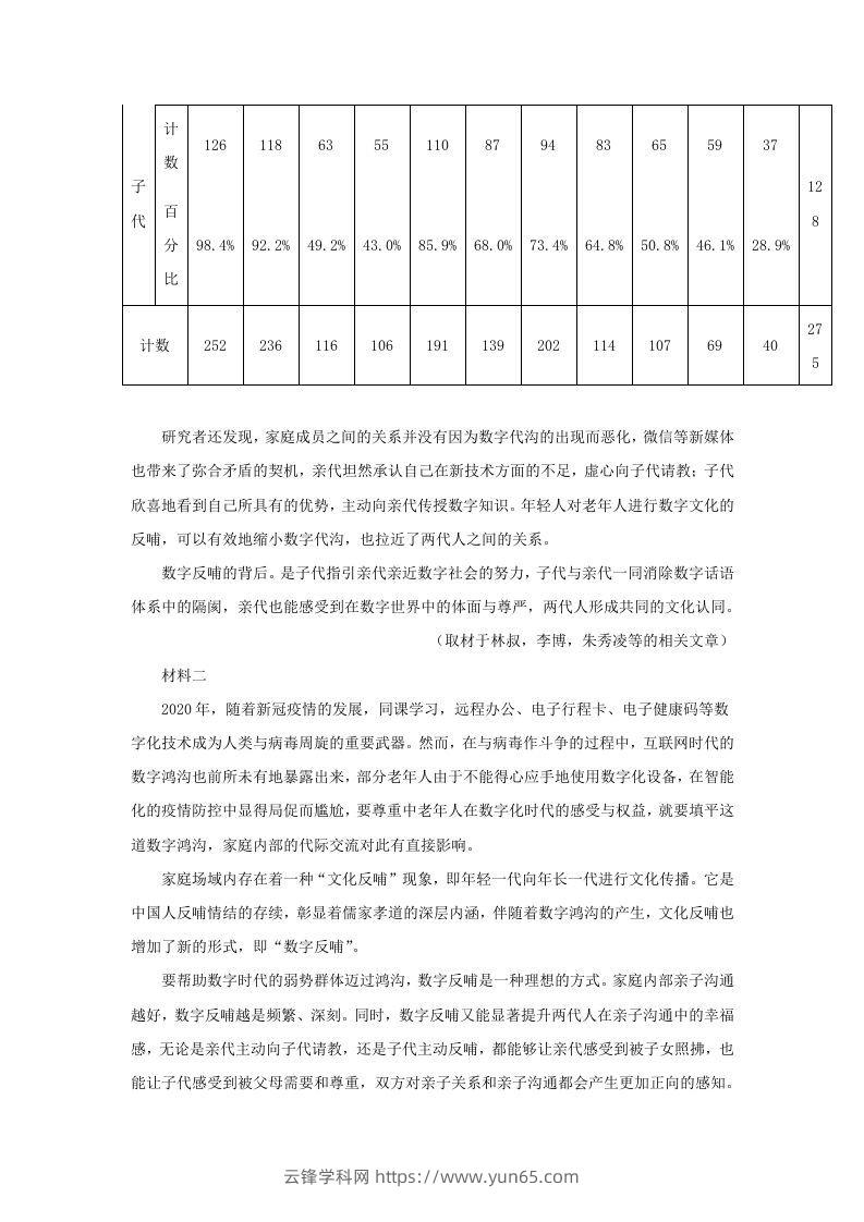 图片[2]-2021-2022学年北京市东城区高三第一学期期末统一检测语文试卷及答案(Word版)-云锋学科网