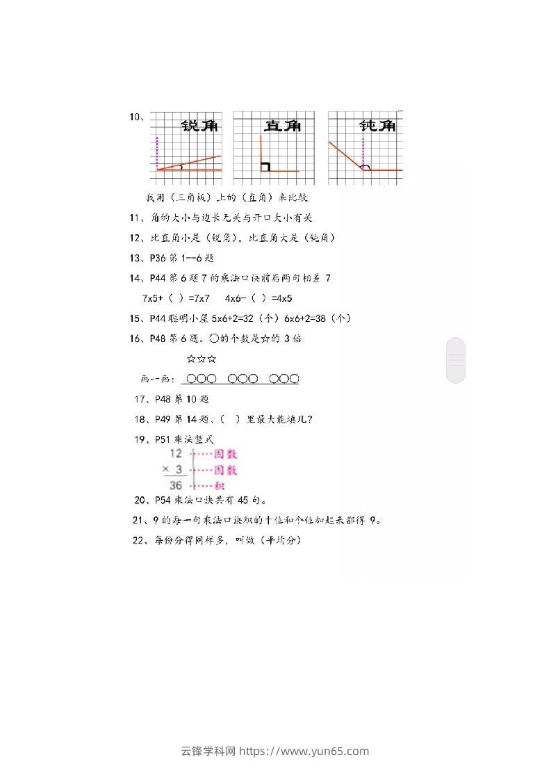 图片[2]-二上青岛版数学重点知识点预习-云锋学科网