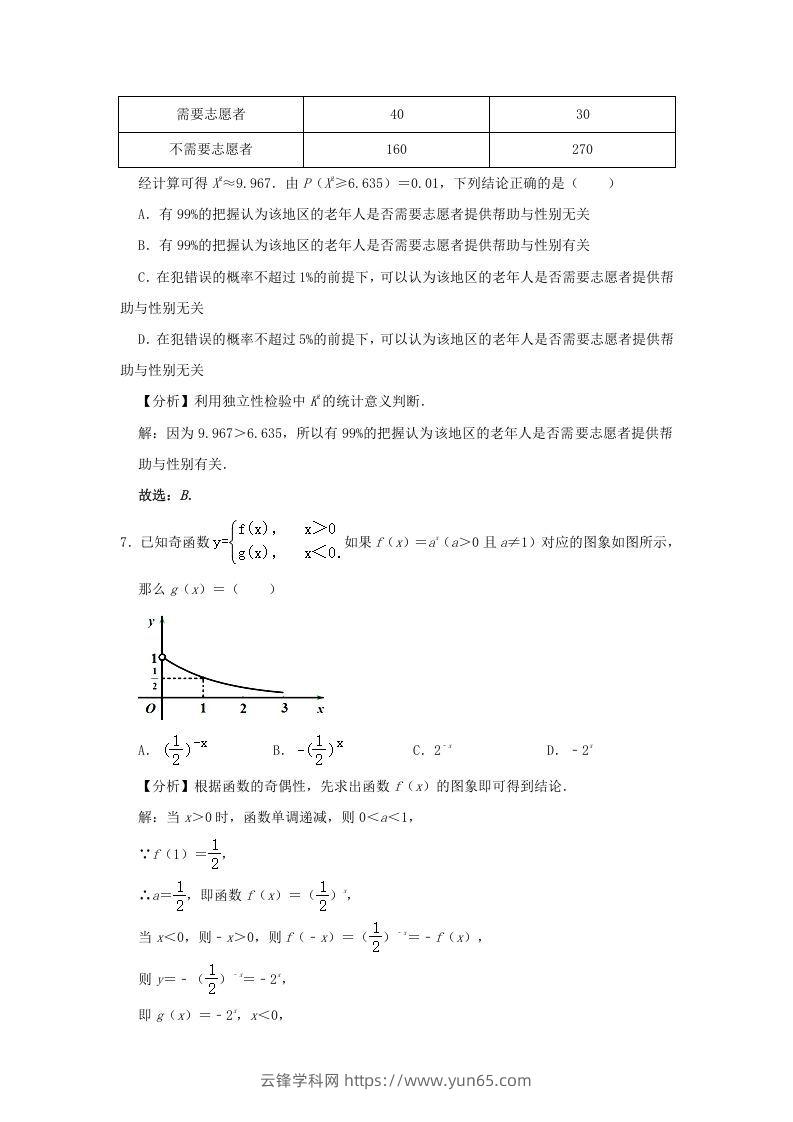 图片[3]-2020-2021年北京市昌平区高二数学下学期期末试题及答案(Word版)-云锋学科网