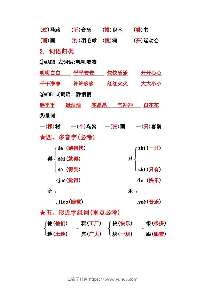 图片[2]-一下语文第三单元10个必备知识点-云锋学科网