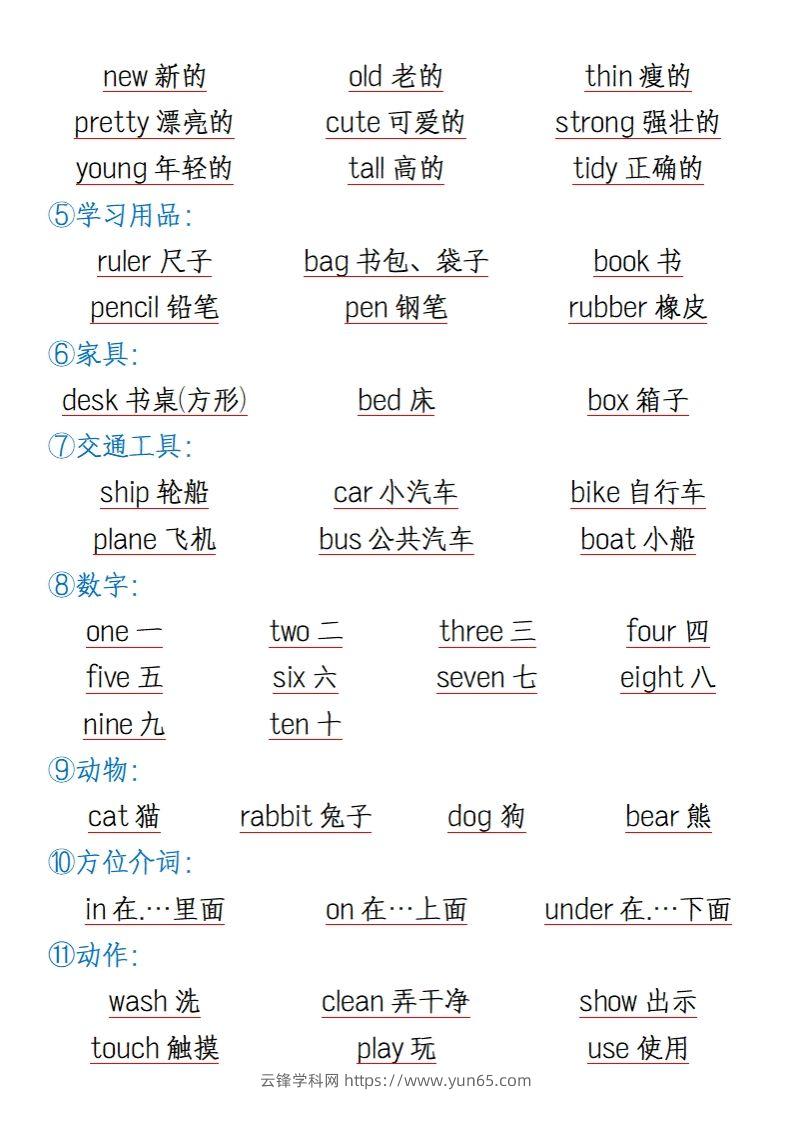 图片[3]-三上英语知识点归纳总结（全国通用版）-云锋学科网